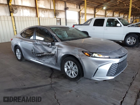 2025 Toyota Camry LE with VIN 4T1DAACKXSU503852, listed as a Copart auction lot 50098065 with 12,003 mi miles and Salvage Title. Bid and sale history available at DreamBid. Image 4.