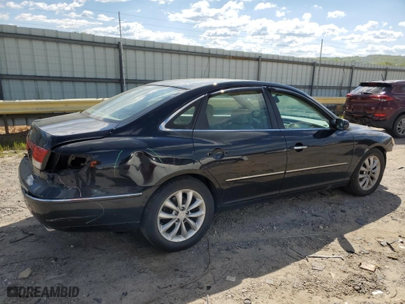 2006 Hyundai Azera SE with VIN KMHFC46F76A091349, listed as a Copart auction lot 52952675 with 140,566 mi miles and Salvage Title. Bid and sale history available at carsss.com. Image 3.