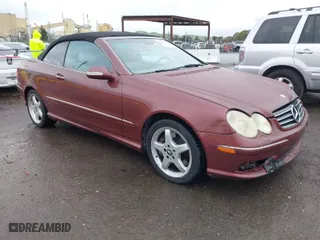 2004 Mercedes-Benz CLK-Class Cabriolet 5.0L with VIN WDBTK75G54T025839, listed as a IAAI auction lot 41804562 with 237,466 mi miles. Bid and sale history available at carsss.com. Image 1.
