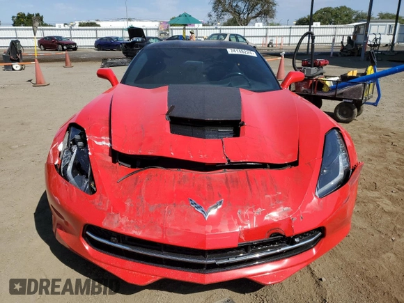2019 Chevrolet Corvette 3LT with VIN 1G1YF2D73K5117509, listed as a Copart auction lot 74148224 with 67,064 mi miles and Salvage Title. Bid and sale history available at carsss.com. Image 5.