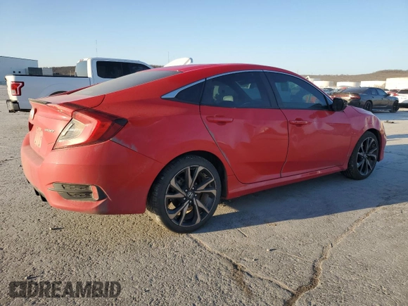 2020 Honda Civic Sedan Sport with VIN 2HGFC2F81LH519005, listed as a Copart auction lot 48632375 with 127,160 mi miles and Salvage Title. Bid and sale history available at carsss.com. Image 3.