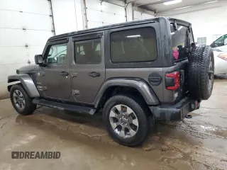 2019 Jeep Wrangler Unlimited Sahara with VIN 1C4HJXEG1KW541377, listed as a Copart auction lot 53295615 with 91,255 mi miles and Clean title. Bid and sale history available at DreamBid. Image 2.