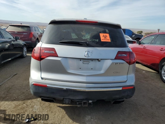 2013 Acura MDX with VIN 2HNYD2H24DH514485, listed as a Copart auction lot 84210464 with 0 mi miles and Salvage Title. Bid and sale history available at carsss.com. Image 6.