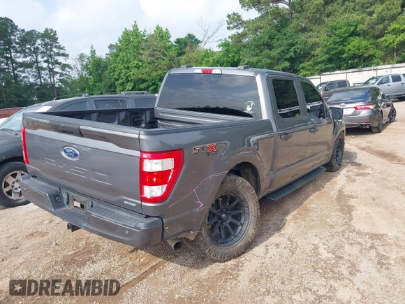 2021 Ford F-150 XL with VIN 1FTEW1EP8MKE56337, listed as a IAAI auction lot 42293733 with 57,171 mi miles and . Bid and sale history available at DreamBid. Image 4.