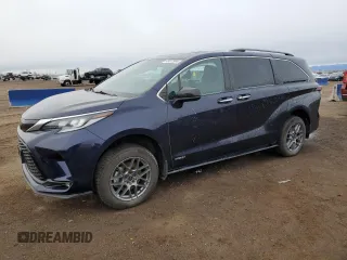 2021 Toyota Sienna XSE with VIN 5TDDSKFC1MS029907, listed as a Copart auction lot 49512965 with 64,350 mi miles and Salvage Title. Bid and sale history available at carsss.com. Image 1.