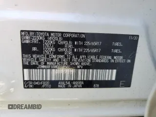 2021 Toyota RAV4 Hybrid LE with VIN JTMM6RFVXMD018561, listed as a Copart auction lot 60475965 with 56,074 mi miles and Salvage title. Bid and sale history available at DreamBid. Image 13.