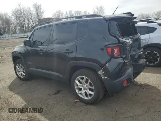 2016 Jeep Renegade Latitude with VIN ZACCJBBT7GPE17956, listed as a Copart auction lot 50838505 with 105,491 mi miles and Salvage Title. Bid and sale history available at carsss.com. Image 2.