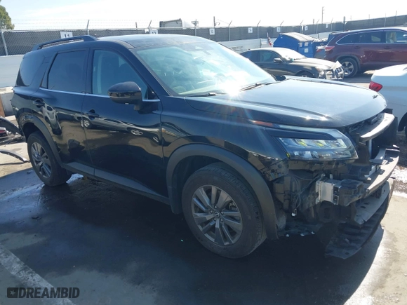 2024 Nissan Pathfinder SV with VIN 5N1DR3BA1RC277519, listed as a IAAI auction lot 41626026 with 52,344 mi miles. Bid and sale history available at carsss.com. Image 1.