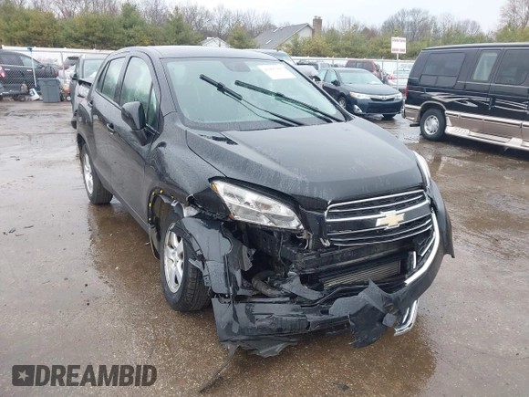 2016 Chevrolet Trax LS z VIN KL7CJNSB0GB655454, wystawiony jako IAAI lot #41997905 z przebiegiem 106 220 mil mil oraz . Historia ofert i sprzedaży dostępna na DreamBid. Obrazek 1.