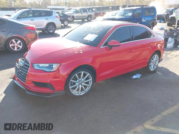2015 Audi A3 1.8T Premium Plus with VIN WAUCCGFFXF1021950, listed as a IAAI auction lot 41850779 with 80,375 mi miles. Bid and sale history available at carsss.com. Image 17.