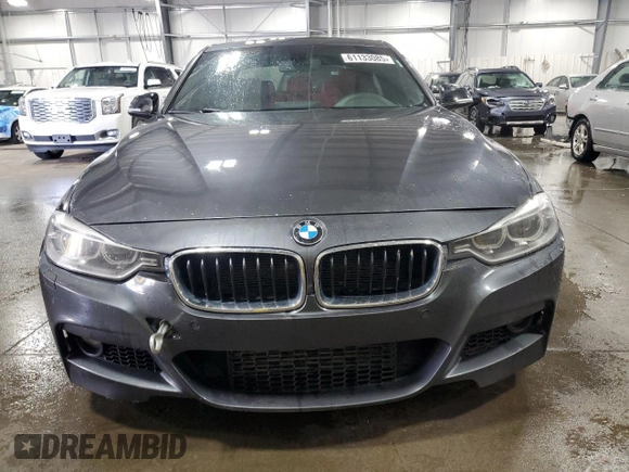 2014 BMW 3 Series 335i xDrive with VIN WBA3B9C59EP458568, listed as a Copart auction lot 61133085 with 177,009 mi miles and Salvage title. Bid and sale history available at DreamBid. Image 5.
