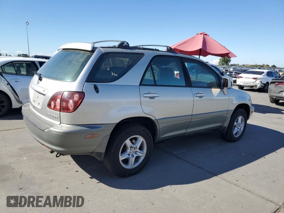 1999 Lexus RX 300 Luxury SUV with VIN JT6HF10U9X0051492, listed as a Copart auction lot 76343284 with 124,154 mi miles and Clean Title. Bid and sale history available at carsss.com. Image 3.