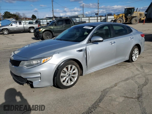 2017 Kia Optima LX with VIN 5XXGT4L31HG139163, listed as a Copart auction lot 46592635 with 119,365 mi miles and Salvage Title. Bid and sale history available at carsss.com. Image 1.