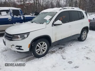 2016 Volkswagen Tiguan S with VIN WVGBV7AX2GW550558, listed as a IAAI auction lot 41553304 with 100,864 mi miles and . Bid and sale history available at DreamBid. Image 2.