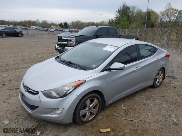 2013 Hyundai Elantra GLS with VIN 5NPDH4AE8DH287737, listed as a IAAI auction lot 41971804 with 217,565 mi miles. Bid and sale history available at carsss.com. Image 2.
