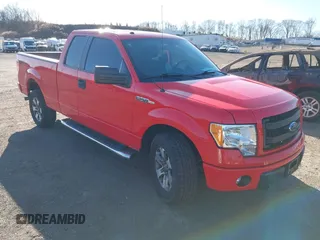 2014 Ford F-150 XL with VIN 1FTFX1EF1EFD02412, listed as a IAAI auction lot 41835121 with 110,485 mi miles. Bid and sale history available at carsss.com. Image 1.