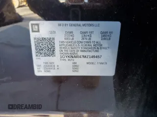2021 Cadillac XT5 FWD Luxury with VIN 1GYKNAR47MZ149457, listed as a Copart auction lot 87817655 with 42,328 mi miles and Salvage Title. Bid and sale history available at carsss.com. Image 13.