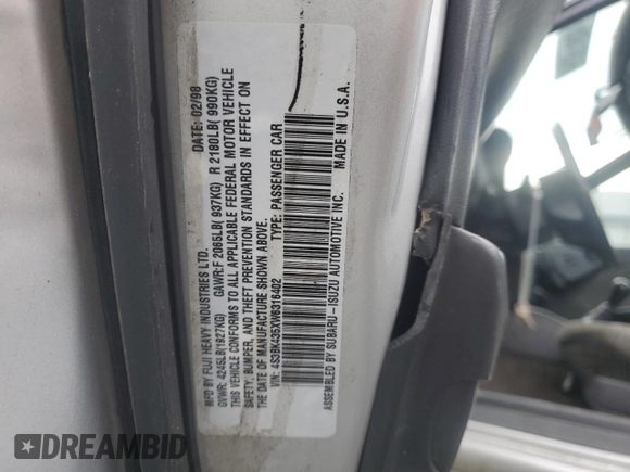 1998 Subaru Legacy L with VIN 4S3BK435XW6316402, listed as a Copart auction lot 60301805 with 288,744 mi miles and Salvage title. Bid and sale history available at DreamBid. Image 13.