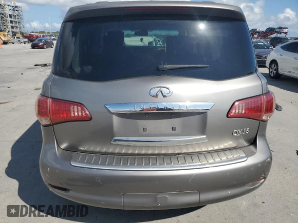 2011 Infiniti QX56 7-passenger with VIN JN8AZ2NF5B9504257, listed as a Copart auction lot 79693794 with 178,486 mi miles and Clean Title. Bid and sale history available at carsss.com. Image 6.