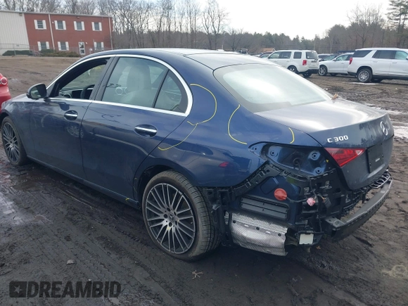 2024 Mercedes-Benz C 300 with VIN W1KAF4HB6RR223965, listed as a IAAI auction lot 41630201 with 4,282 mi miles and . Bid and sale history available at DreamBid. Image 3.