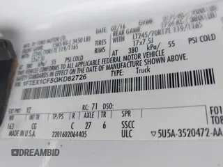 2016 Ford F-150 XL с VIN 1FTEX1CF5GKD82726, выставлен на аукционе IAAI как лот 42150764 с пробегом 148 230 миль миль и . История ставок и продаж доступна на DreamBid. Изображение 9.