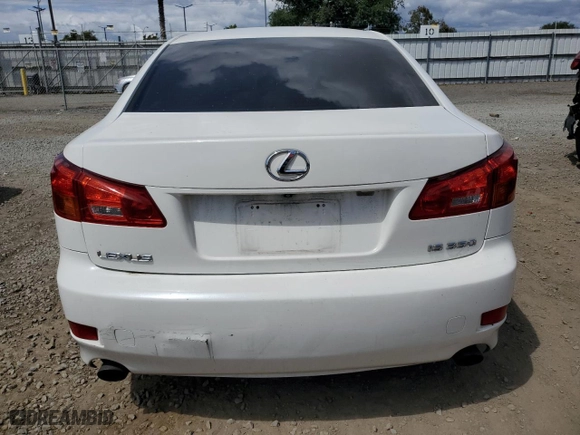 2006 Lexus IS 350 Auto with VIN JTHBE262165006544, listed as a Copart auction lot 52988065 with 197,830 mi miles and Salvage Title. Bid and sale history available at carsss.com. Image 6.