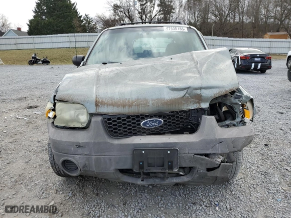 2005 Ford Escape XLS Value with VIN 1FMYU92Z05KA21168, listed as a Copart auction lot 47630185 with 253,389 mi miles and Salvage Title. Bid and sale history available at carsss.com. Image 5.