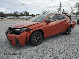 2023 Lexus UX 250h F Sport with VIN JTHR6JBHXP2143632, listed as a Copart auction lot 86048654 with 29,481 mi miles and Salvage title. Bid and sale history available at DreamBid. Image 1.
