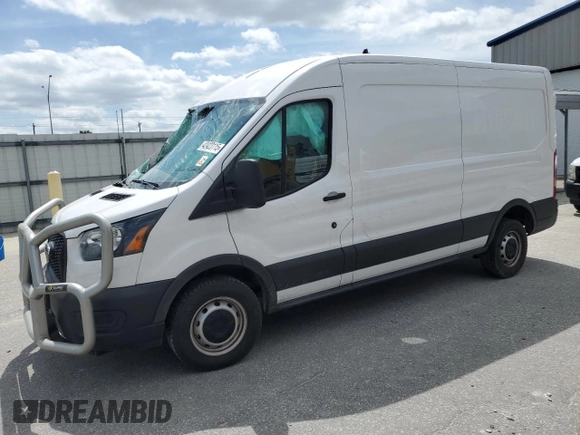 2023 Ford Transit Cargo with VIN 1FTBR1C84PKA41655, listed as a Copart auction lot 42423115 with 125,492 mi miles and Salvage Title. Bid and sale history available at carsss.com. Image 1.