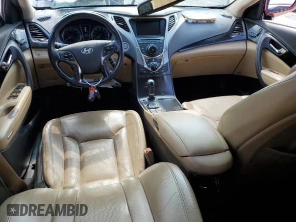 2013 Hyundai Azera with VIN KMHFG4JGXDA227359, listed as a Copart auction lot 52868574 with 129,811 mi miles and Salvage Title. Bid and sale history available at DreamBid. Image 8.
