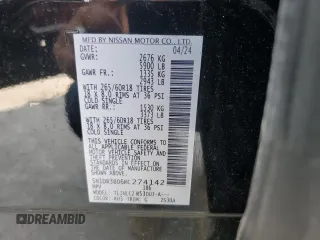 2024 Nissan Pathfinder Rock Creek with VIN 5N1DR3BD6RC274142, listed as a Copart auction lot 59990055 with 9,921 mi miles and Salvage title. Bid and sale history available at DreamBid. Image 13.