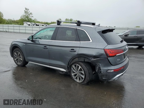 2022 Audi Q5 S line Premium Plus with VIN WA1EAAFY2N2020441, listed as a Copart auction lot 55841995 with 40,316 mi miles and Salvage title. Bid and sale history available at DreamBid. Image 2.