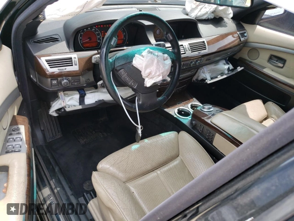 2008 BMW 7 Series 750Li with VIN WBAHN835X8DT84705, listed as a Copart auction lot 67658184 with 191,868 mi miles and Salvage Title. Bid and sale history available at DreamBid. Image 8.