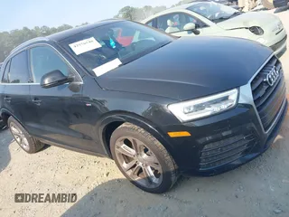 2018 Audi Q3 Premium Plus with VIN WA1JCCFS7JR001627, listed as a IAAI auction lot 42576548 with 108,830 mi miles and . Bid and sale history available at DreamBid. Image 1.