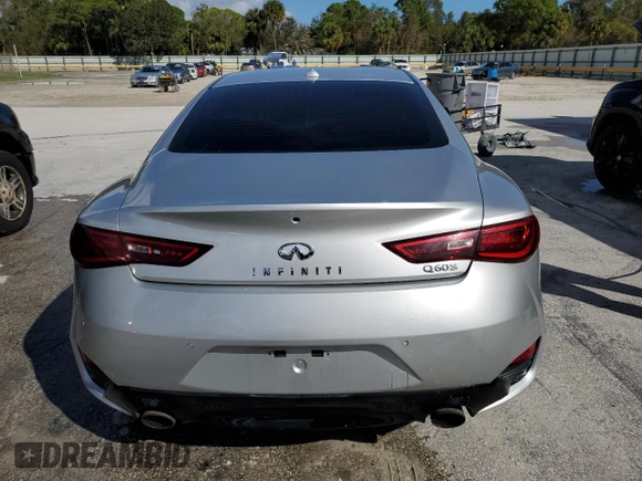 2018 Infiniti Q60 Sport with VIN JN1EV7EK8JM343260, listed as a Copart auction lot 77570344 with 74,508 mi miles and Non Repairable. Bid and sale history available at DreamBid. Image 6.