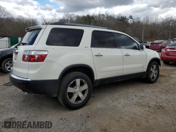 2010 GMC Acadia SLT1 with VIN 1GKLRMED3AJ109218, listed as a Copart auction lot 48042715 with 163,305 mi miles and Salvage title. Bid and sale history available at DreamBid. Image 3.