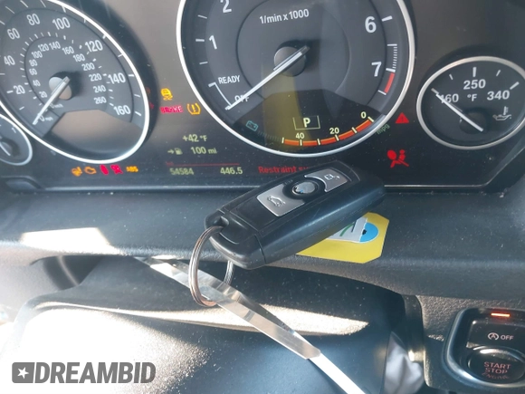 2015 BMW 3 Series 328i xDrive with VIN WBA3B5G5XFNS13908, listed as a IAAI auction lot 41638788 with 54,584 mi miles. Bid and sale history available at carsss.com. Image 11.