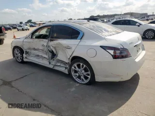 2013 Nissan Maxima SV with VIN 1N4AA5APXDC844020, listed as a Copart auction lot 58725575 with 133,091 mi miles and Salvage title. Bid and sale history available at DreamBid. Image 2.