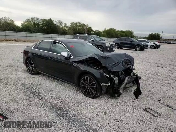 2018 Audi S4 Premium Plus with VIN WAUB4AF40JA043985, listed as a Copart auction lot 62754744 with 0 mi miles and Salvage Title. Bid and sale history available at carsss.com. Image 10.