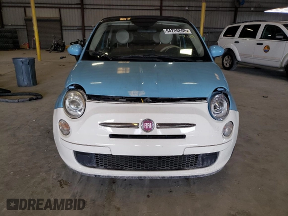 2017 FIAT 500 Pop with VIN 3C3CFFLR7HT542417, listed as a Copart auction lot 64205895 with 59,482 mi miles and Clean title. Bid and sale history available at DreamBid. Image 5.