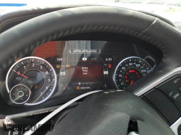 2024 Ram 1500 Lone Star with VIN 1C6SRFFT4RN108602, listed as a Copart auction lot 65802344 with 6,739 mi miles and Salvage title. Bid and sale history available at DreamBid. Image 9.