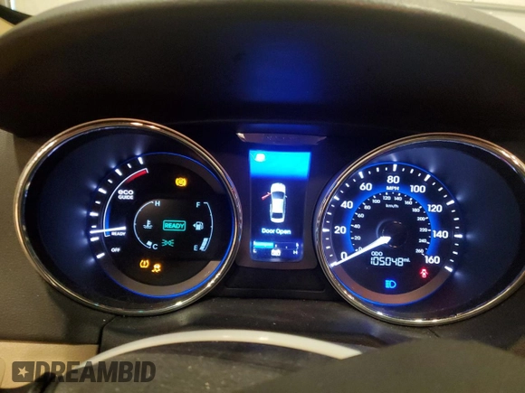 2012 Hyundai Sonata Hybrid with VIN KMHEC4A41CA033203, listed as a Copart auction lot 54415735 with 105,048 mi miles and Non Repairable. Bid and sale history available at DreamBid. Image 9.