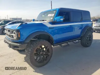 2022 Ford Bronco with VIN 1FMEE5DP8NLB44859, listed as a Copart auction lot 49328065 with 46,826 mi miles and Salvage Title. Bid and sale history available at carsss.com. Image 1.