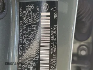 2005 Lexus ES 350 с VIN JTHBA30G155105336, выставлен на аукционе Copart как лот 45308845 с пробегом 200 926 миль миль и Списание • Salvage title. История ставок и продаж доступна на DreamBid. Изображение 12.