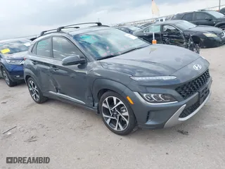 2023 Hyundai Kona Limited with VIN KM8K5CA39PU050527, listed as a IAAI auction lot 41165084 with 17,513 mi miles. Bid and sale history available at carsss.com. Image 1.