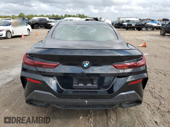 2025 BMW 8 Series 840i with VIN WBAAE2C06SCS36843, listed as a Copart auction lot 76617604 with 918 mi miles and Non Repairable. Bid and sale history available at carsss.com. Image 6.