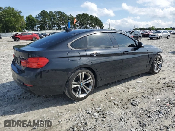 2017 BMW 4 Series 430i with VIN WBA4F7C55HG438142, listed as a Copart auction lot 58359095 with 87,940 mi miles and Salvage title. Bid and sale history available at DreamBid. Image 3.