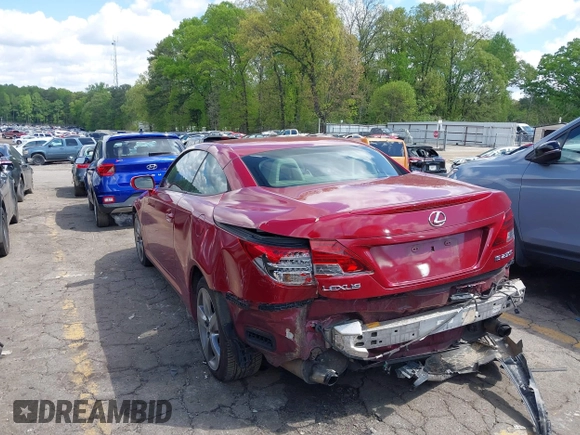 2010 Lexus IS 250 C z VIN JTHFF2C29A2511907, wystawiony jako IAAI lot #41995448 z przebiegiem 206 000 mil mil oraz . Historia ofert i sprzedaży dostępna na DreamBid. Obrazek 3.
