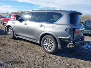 2020 Infiniti QX80 LUXE with VIN JN8AZ2NE5L9253264, listed as a IAAI auction lot 41012767 with 106,672 mi miles. Bid and sale history available at carsss.com. Image 3.