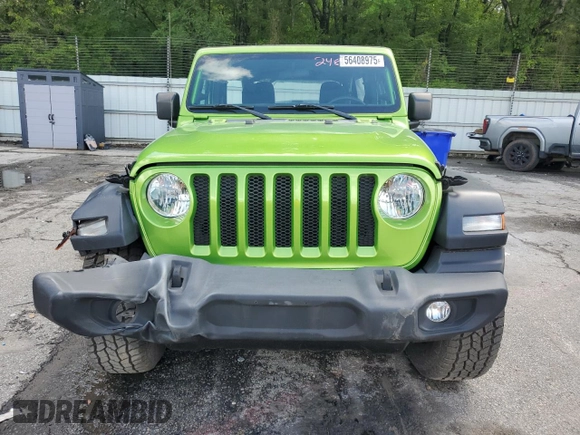 2018 Jeep Wrangler Unlimited Sport S with VIN 1C4HJXDN8JW248638, listed as a Copart auction lot 56408975 with 34,349 mi miles and Salvage title. Bid and sale history available at DreamBid. Image 5.